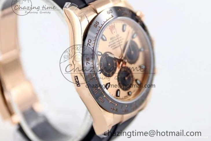 0202 WrinkleFree Daytona 116515 RG TWF 1:1 Best Edition 904L Steel RG Black Dial on Oysterflex Strap A 2417